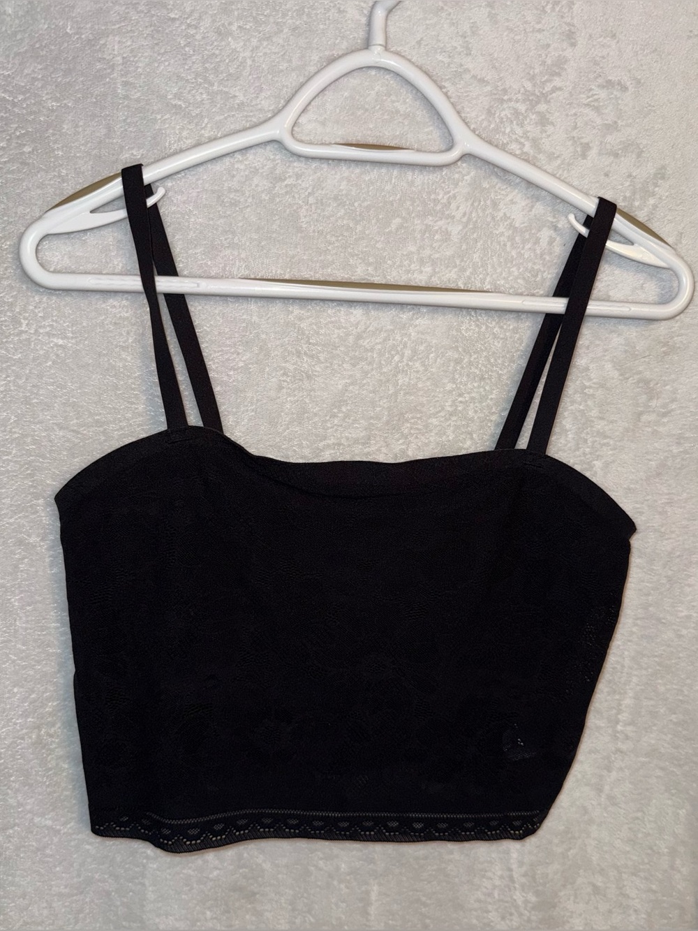 Aerie size large black lace crop bralette top